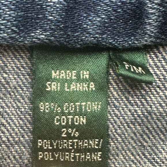 Ralph Lauren Women’s SZ Medium Petite Classic Blue Denim Jean Jacket Casual - Picture 11 of 15